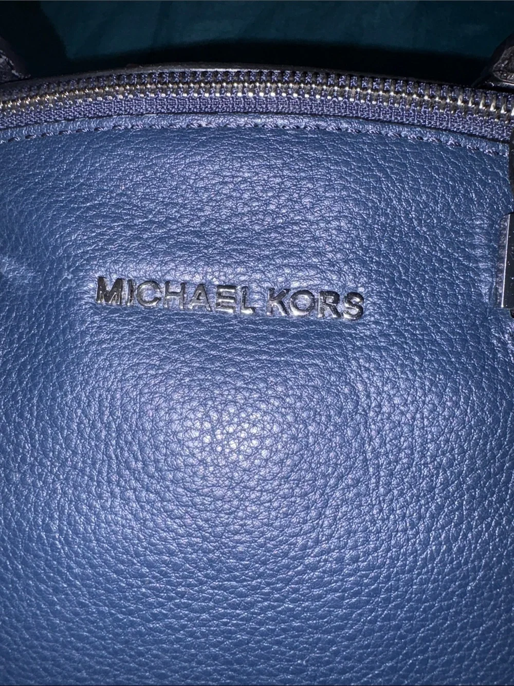 Michael Kors Riley Large Satchel -Dark / Navy Blue